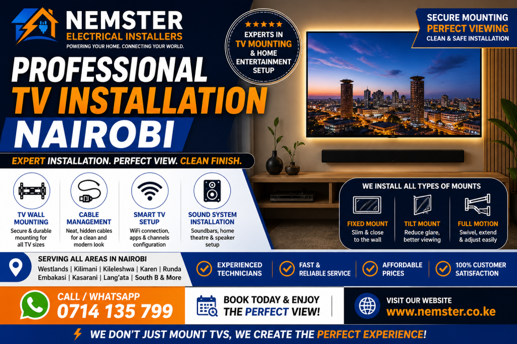 Professional TV Installation Nairobi