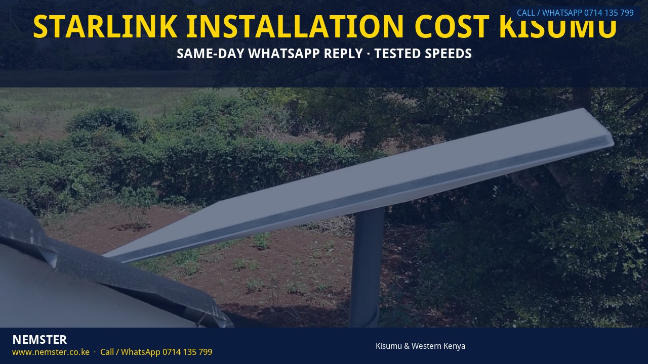 Starlink installation cost Kisumu
