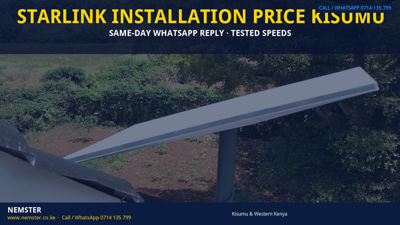 Starlink installation price Kisumu