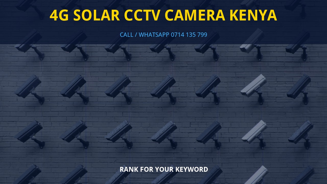 4G Solar CCTV Camera Kenya