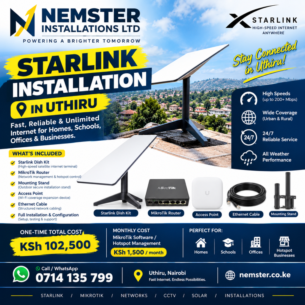 Starlink installation Uthiru