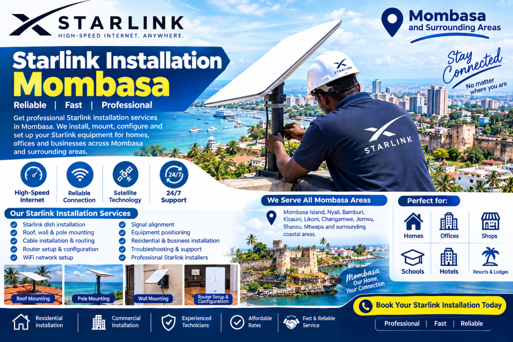 Starlink installation Mombasa