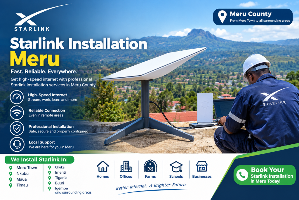 Starlink installation Meru