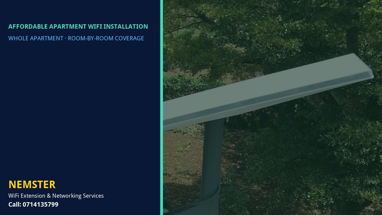 Modern apartment with multi-room WiFi coverage reaching lounge and bedrooms — Affordable Apartment WiFi Installation by Nemster in Nairobi & Kenya