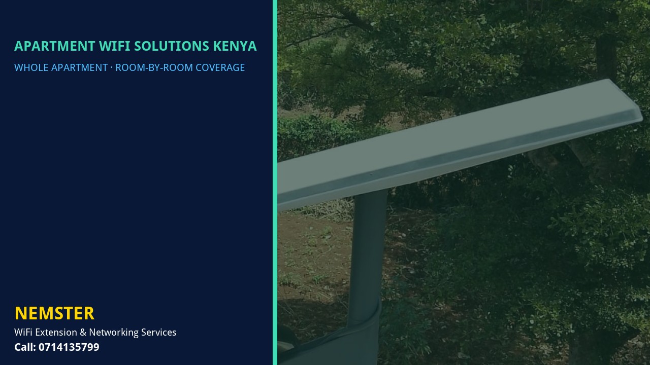 Modern apartment with multi-room WiFi coverage reaching lounge and bedrooms — Apartment WiFi Solutions Kenya by Nemster in Nairobi & Kenya