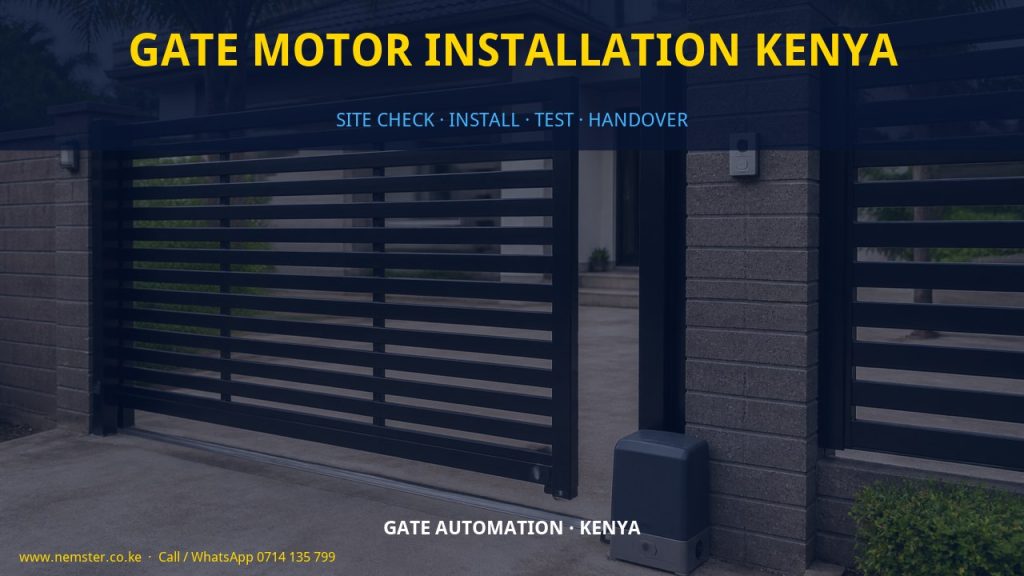 gate motor installation Kenya
