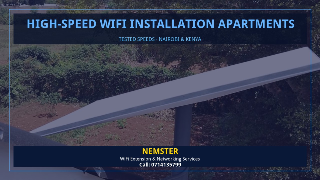 High-Speed WiFi Installation Apartments | Resident Strong Wifi | Nemster Resident using a laptop in an apartment with strong reliable WiFi coverage — High-Speed WiFi Installation Apartments by Nemster in Nairobi & Kenya