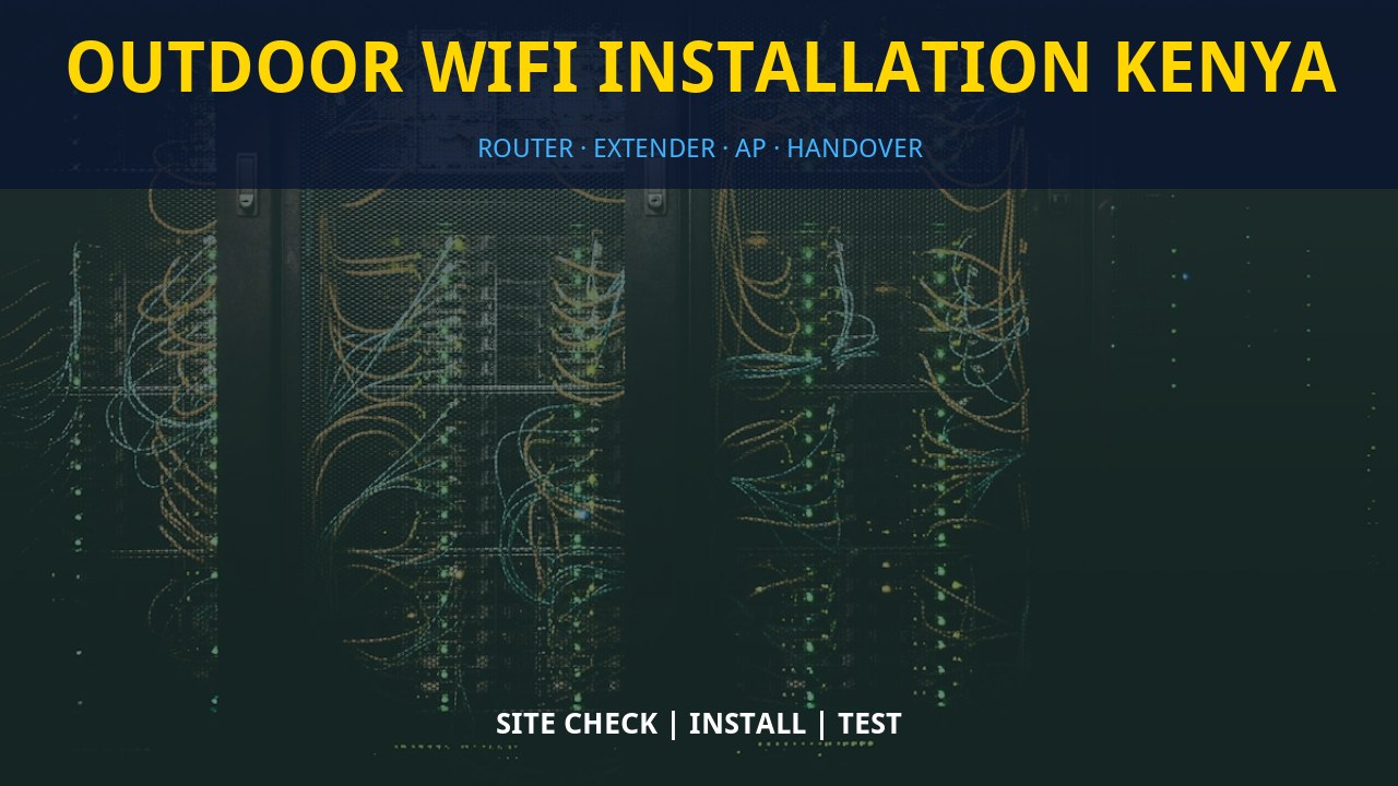Outdoor WiFi installation Kenya