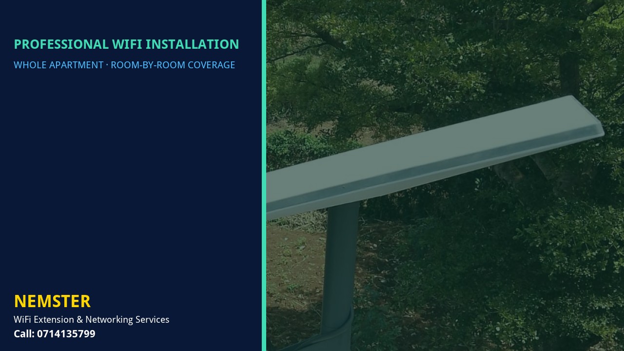 Modern apartment with multi-room WiFi coverage reaching lounge and bedrooms — Professional WiFi Installation by Nemster in Nairobi & Kenya