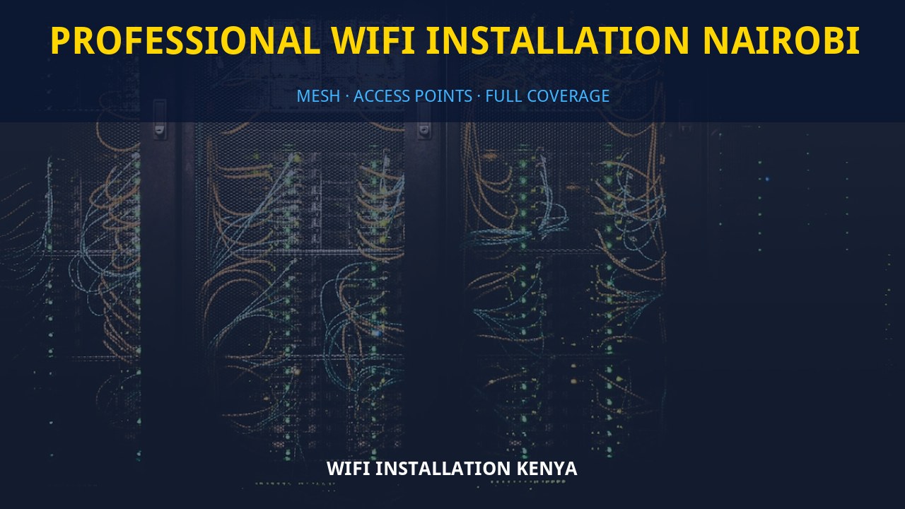 Professional WiFi installation Nairobi