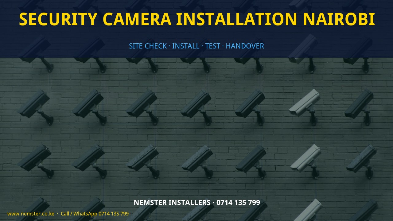 security camera installation Nairobi