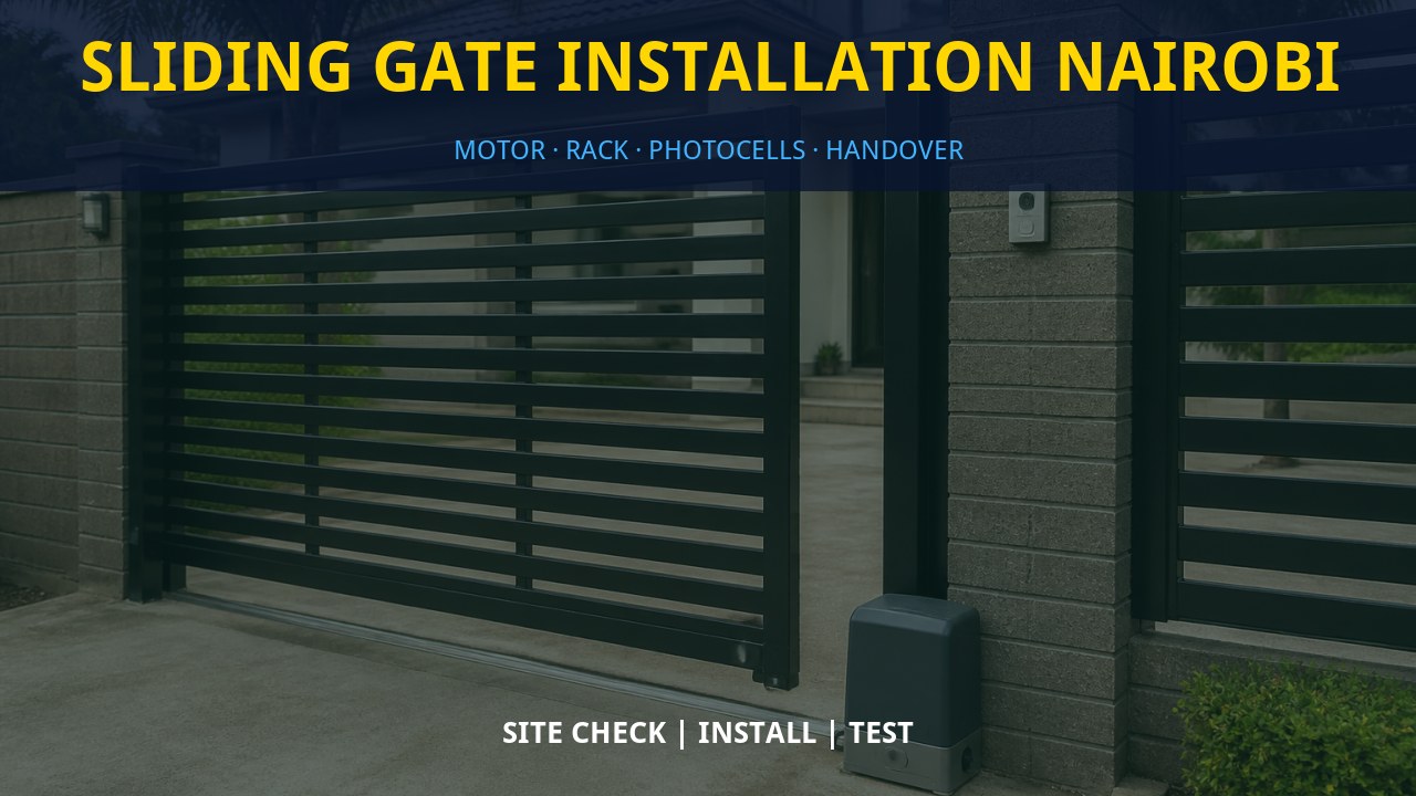 Sliding gate installation Nairobi Sliding gate installation Nairobi