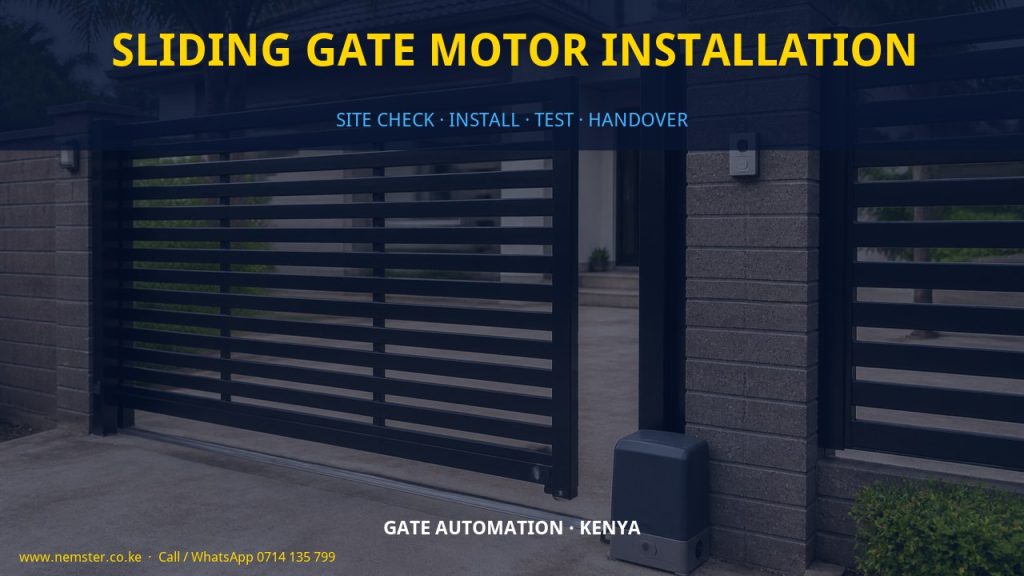 sliding gate motor installation