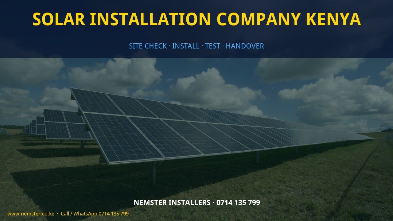 solar installation company Kenya solar installation company Kenya