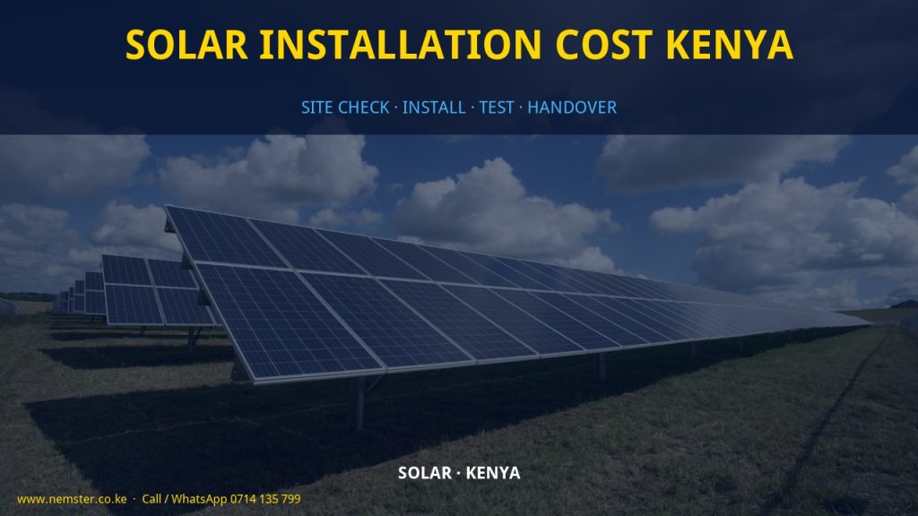 solar installation cost Kenya