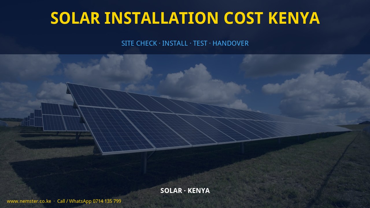 solar installation cost Kenya