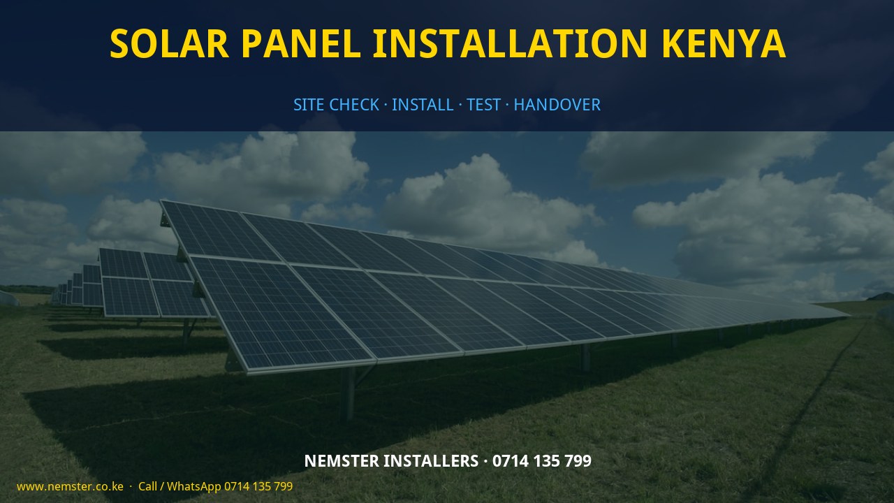 solar panel installation Kenya