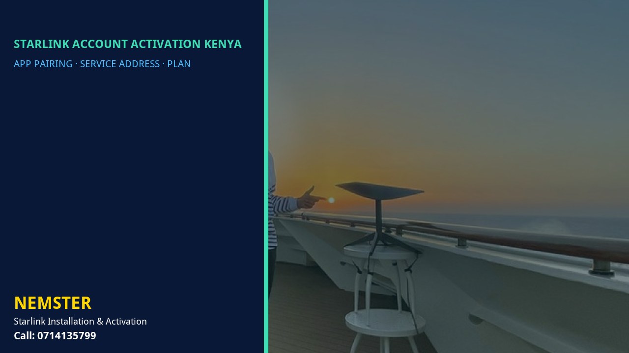 Starlink kit paired and activated in the Starlink app - Starlink Account Activation Kenya by Nemster