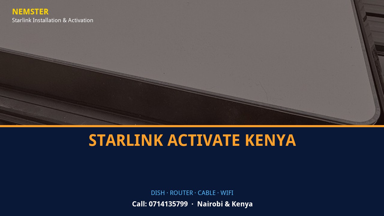 Starlink Activate Kenya | Starlink Kit Cabling | Nemster Starlink dish, router and weather-sealed cable routing - Starlink Activate Kenya by Nemster