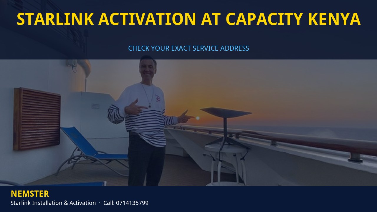 Starlink Activation at Capacity Kenya | Address Check | Nemster Starlink dish ready for installation once address capacity is confirmed - Starlink Activation at Capacity Kenya by Nemster