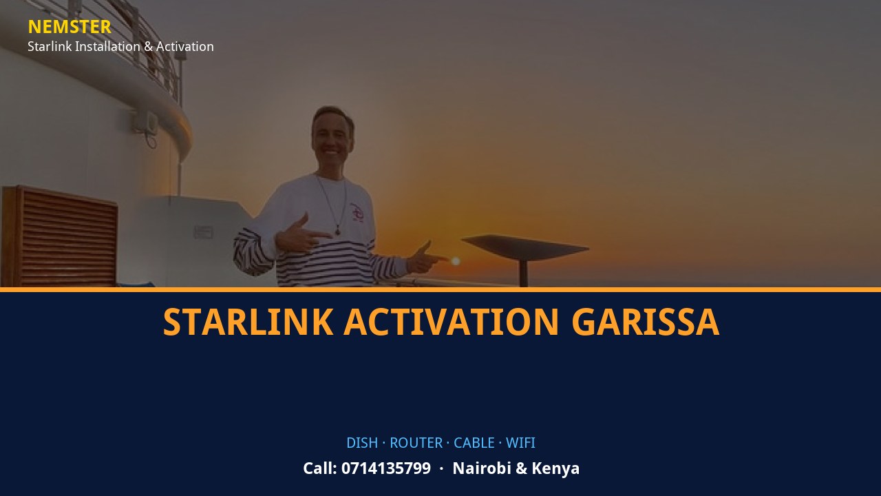 Starlink dish, router and weather-sealed cable routing - Starlink Activation Garissa by Nemster