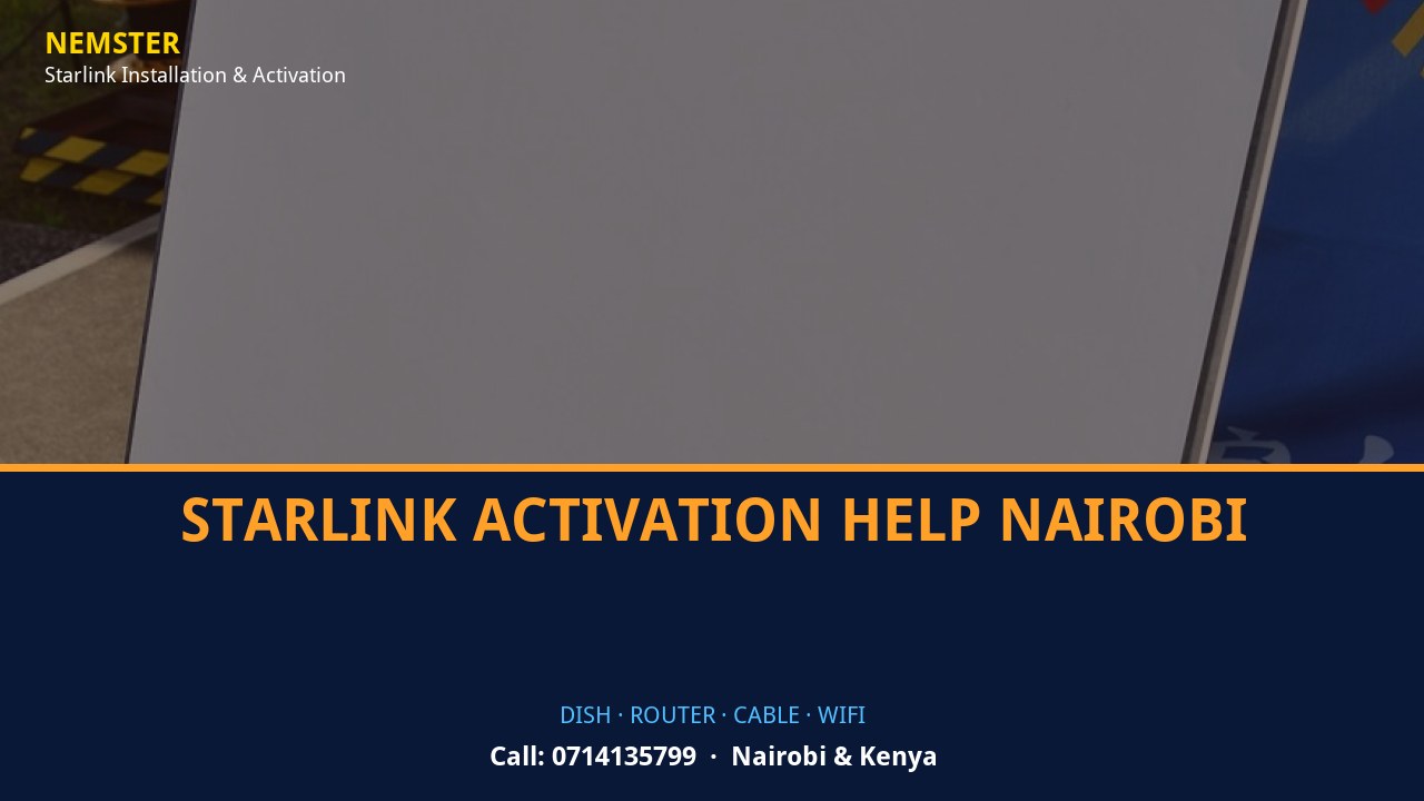 Starlink dish, router and weather-sealed cable routing - Starlink Activation Help Nairobi by Nemster