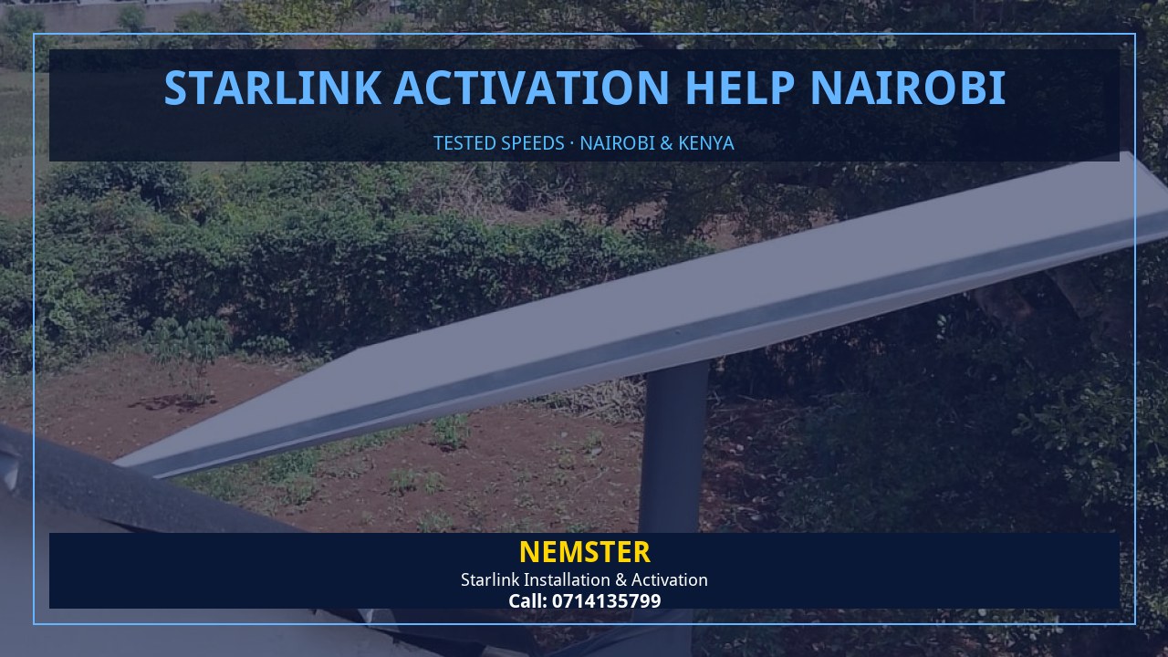 Starlink internet tested with WiFi speed checks in every room - Starlink Activation Help Nairobi by Nemster