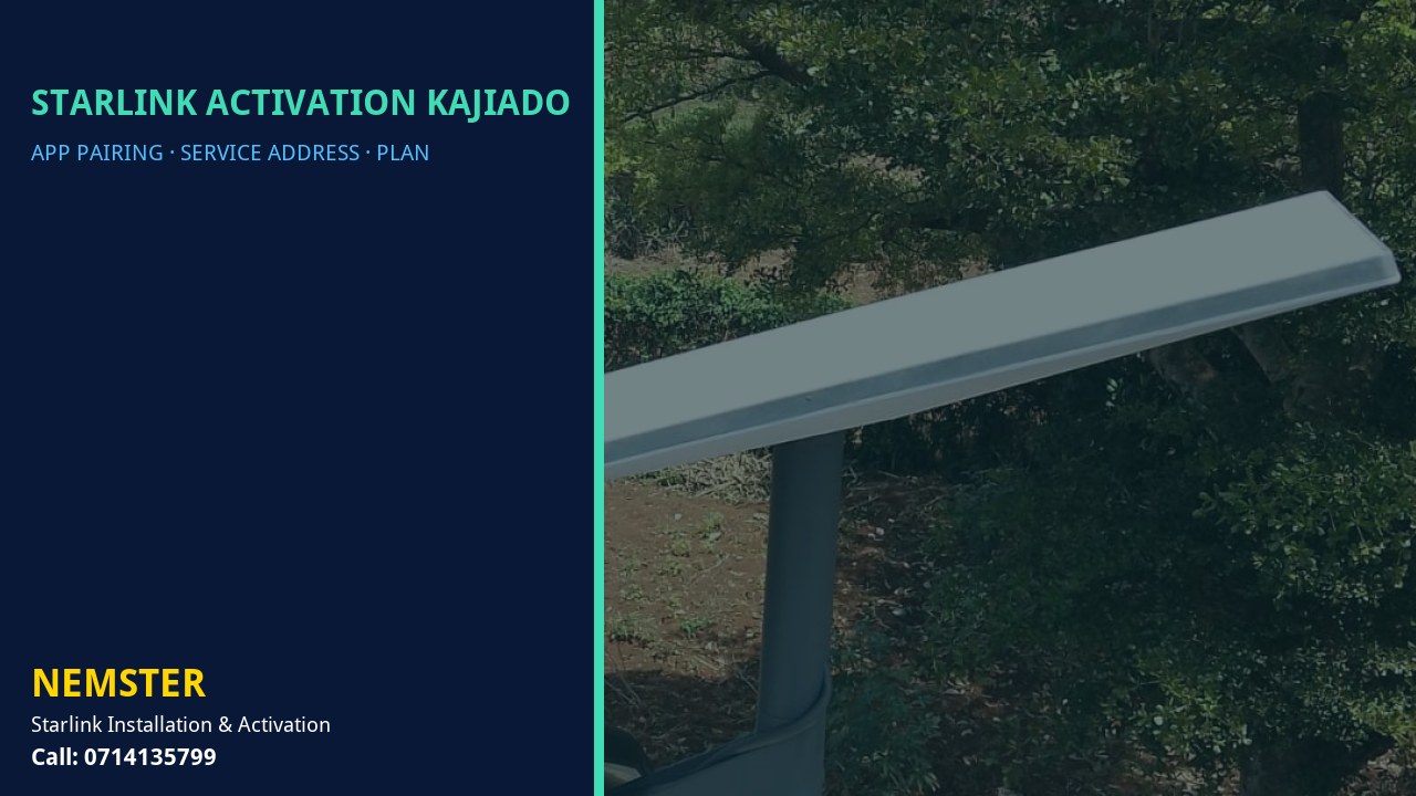 Starlink Activation Kajiado | App Activation | Nemster Starlink kit paired and activated in the Starlink app - Starlink Activation Kajiado by Nemster