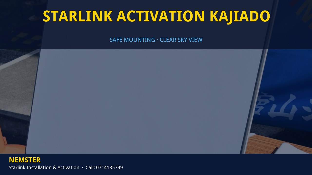 Starlink Activation Kajiado | Dish Mounting | Nemster Technician mounting a Starlink dish with a clear view of the sky - Starlink Activation Kajiado by Nemster