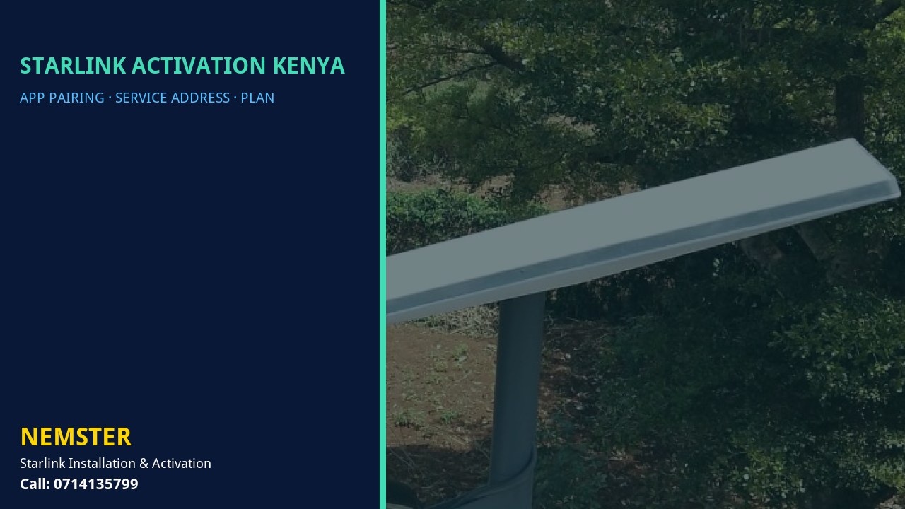 Starlink kit paired and activated in the Starlink app - Starlink Activation Kenya by Nemster