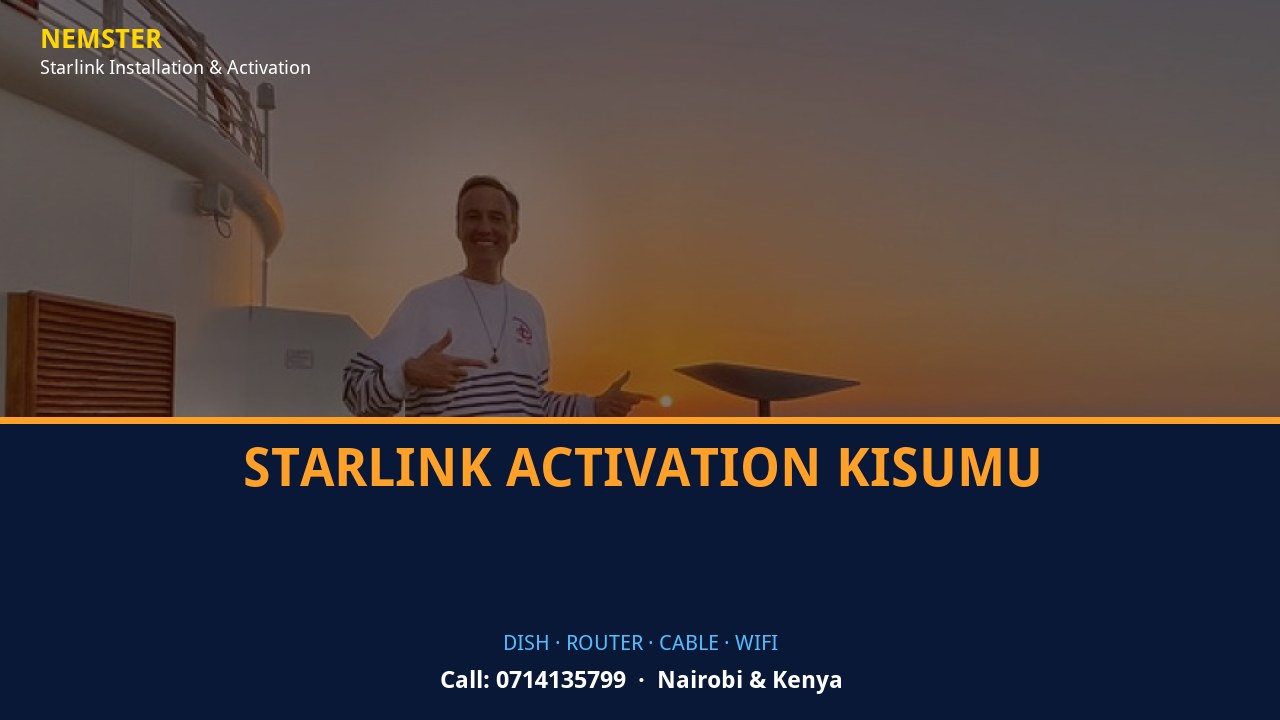 Starlink dish, router and weather-sealed cable routing - Starlink Activation Kisumu by Nemster
