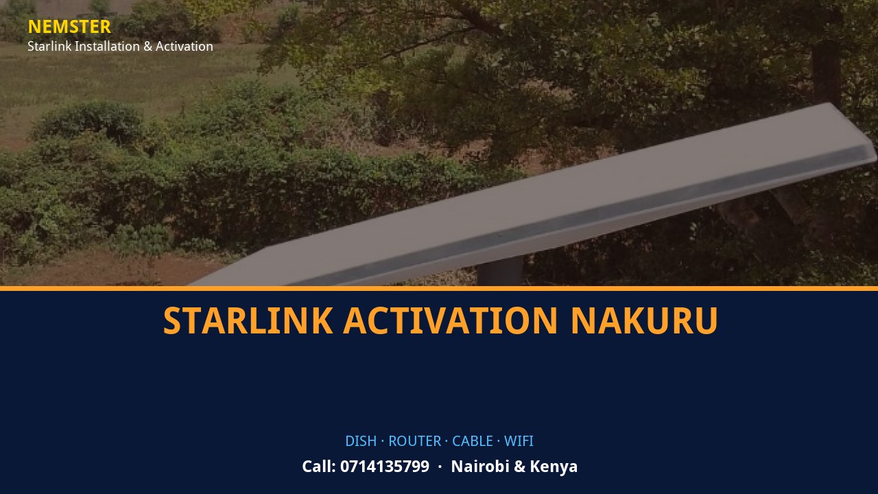 Starlink dish, router and weather-sealed cable routing - Starlink Activation Nakuru by Nemster
