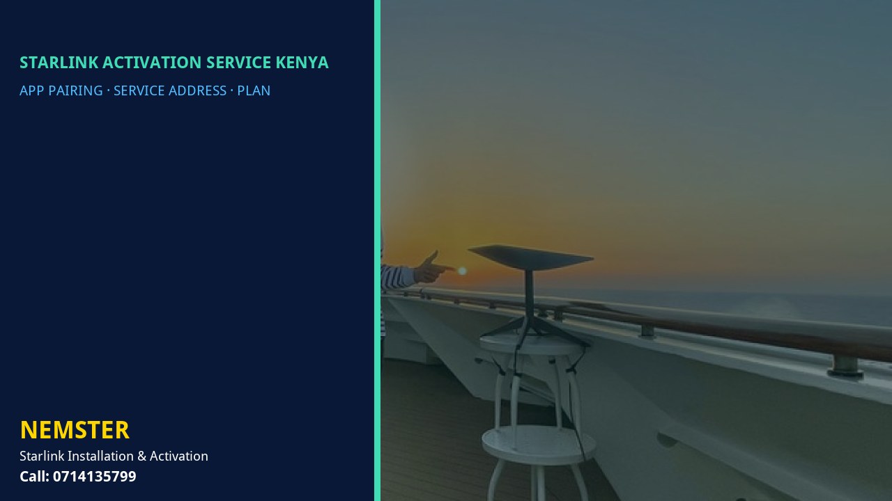 Starlink Activation Service Kenya | App Activation | Nemster Starlink kit paired and activated in the Starlink app - Starlink Activation Service Kenya by Nemster
