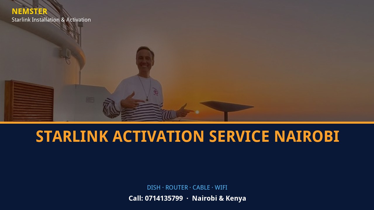 Starlink dish, router and weather-sealed cable routing - Starlink Activation Service Nairobi by Nemster