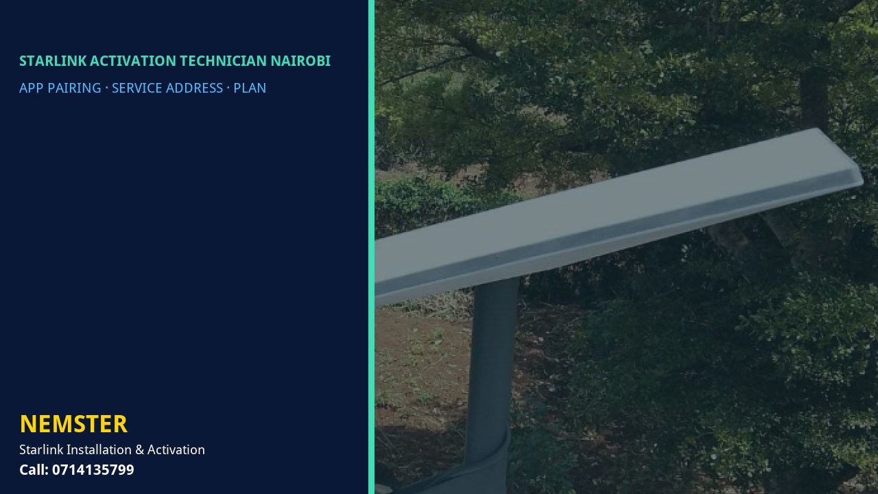 Starlink Activation Technician Nairobi | App Activation | Nemster Starlink kit paired and activated in the Starlink app - Starlink Activation Technician Nairobi by Nemster