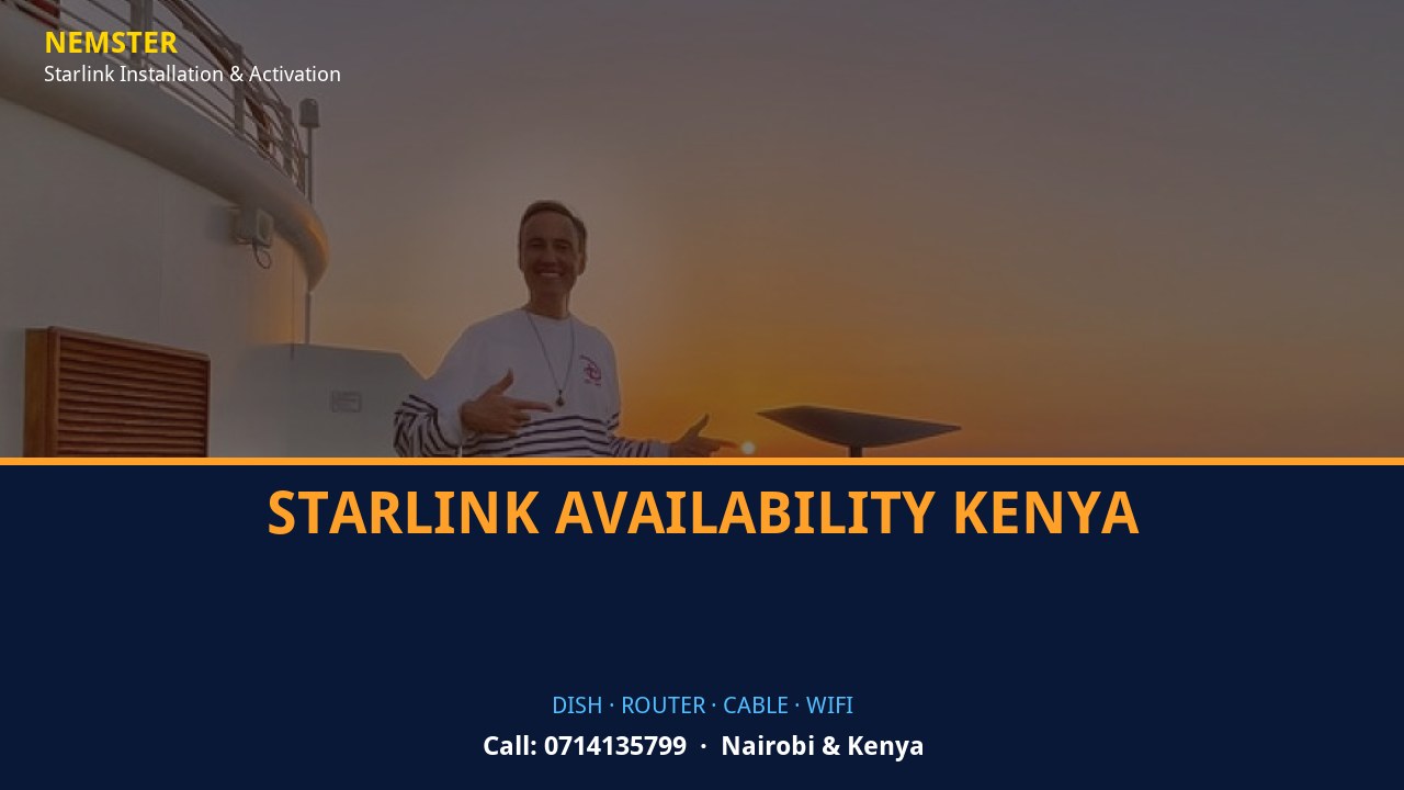 Starlink dish, router and weather-sealed cable routing - Starlink Availability Kenya by Nemster