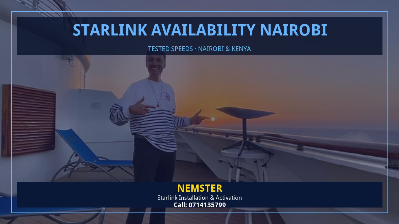 Starlink internet tested with WiFi speed checks in every room - Starlink Availability Nairobi by Nemster