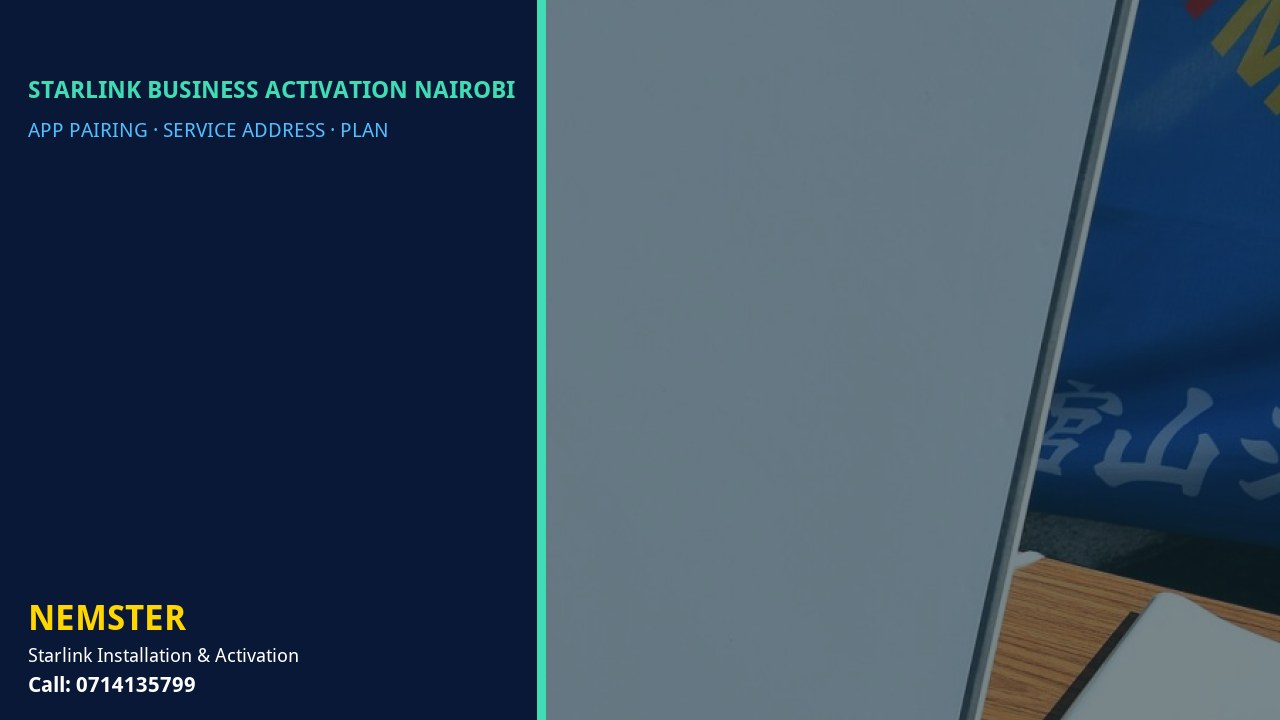 Starlink Business Activation Nairobi | App Activation | Nemster Starlink kit paired and activated in the Starlink app - Starlink Business Activation Nairobi by Nemster
