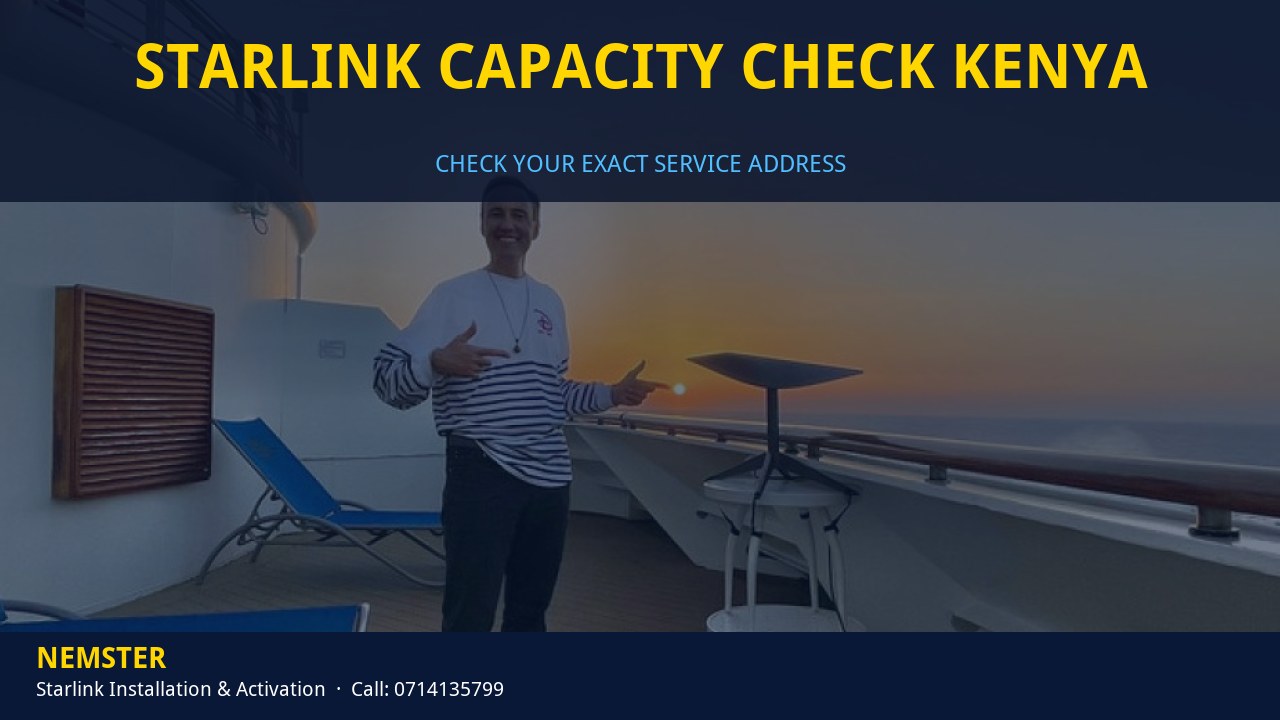Starlink dish ready for installation once address capacity is confirmed - Starlink Capacity Check Kenya by Nemster