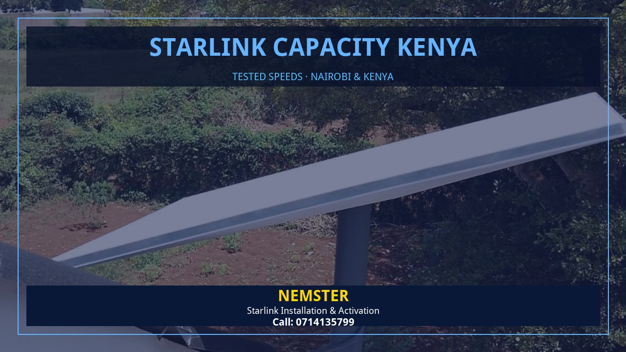 Starlink Capacity Kenya | Tested Wifi | Nemster Starlink internet tested with WiFi speed checks in every room - Starlink Capacity Kenya by Nemster