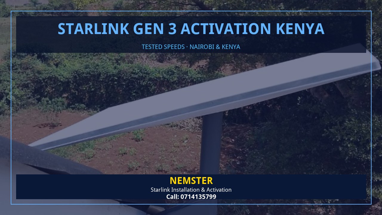 Starlink internet tested with WiFi speed checks in every room - Starlink Gen 3 Activation Kenya by Nemster