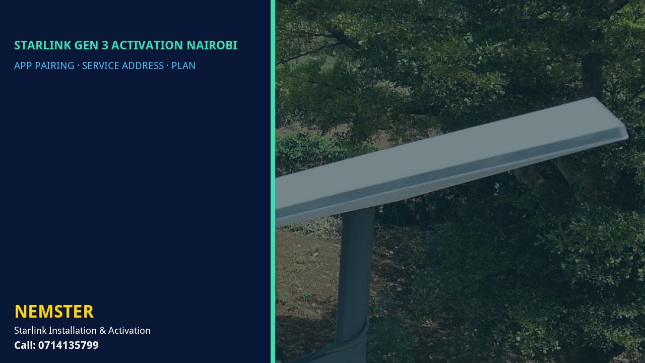 Starlink kit paired and activated in the Starlink app - Starlink Gen 3 Activation Nairobi by Nemster