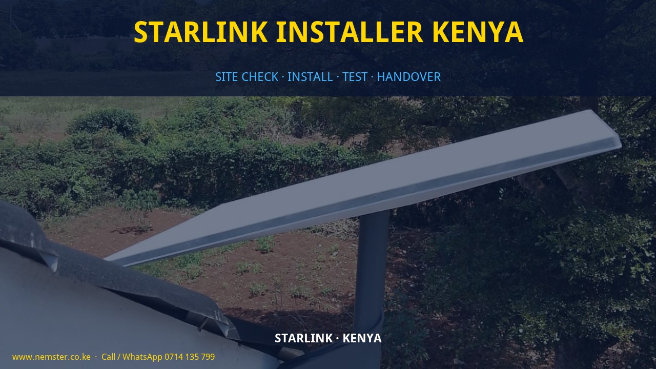 Starlink installer Kenya