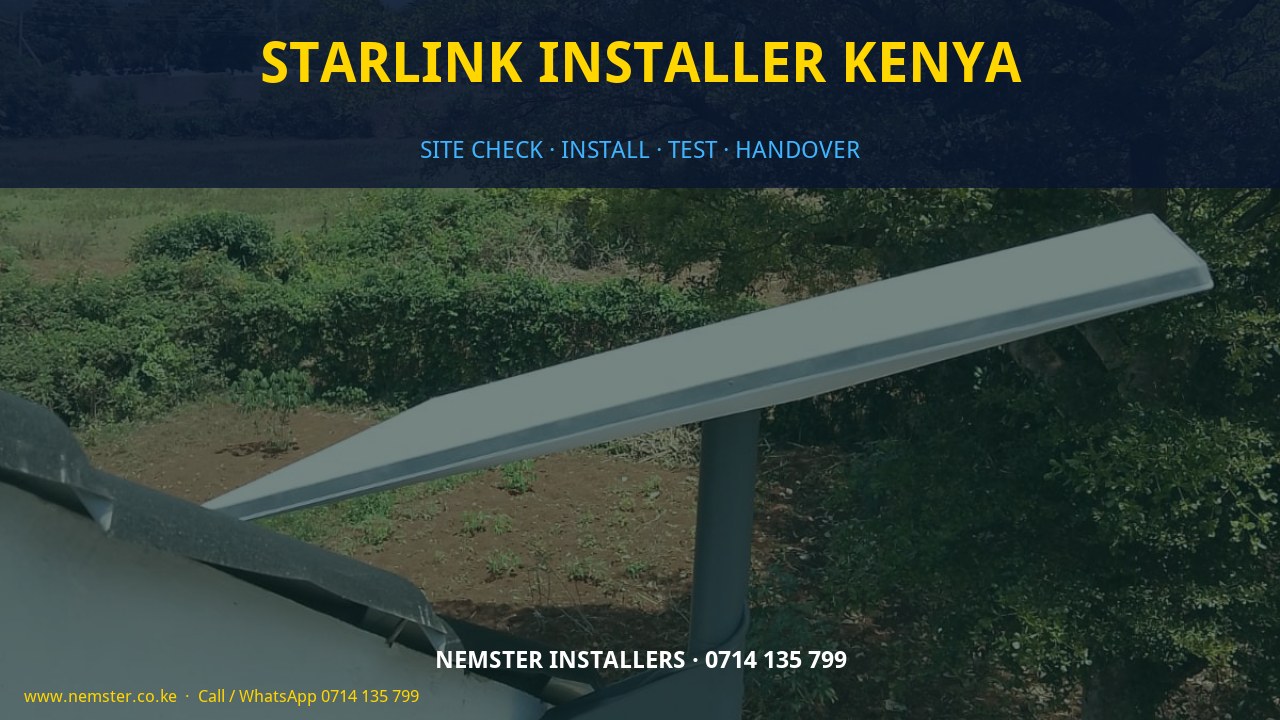 Starlink installer Kenya