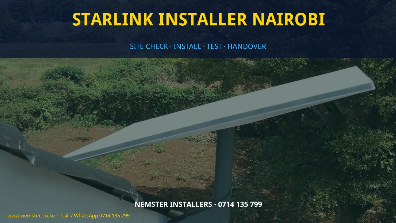 Starlink installer Nairobi Starlink installer Nairobi