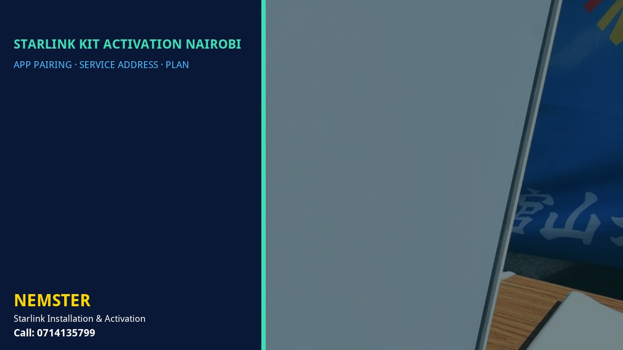 Starlink Kit Activation Nairobi | App Activation | Nemster Starlink kit paired and activated in the Starlink app - Starlink Kit Activation Nairobi by Nemster