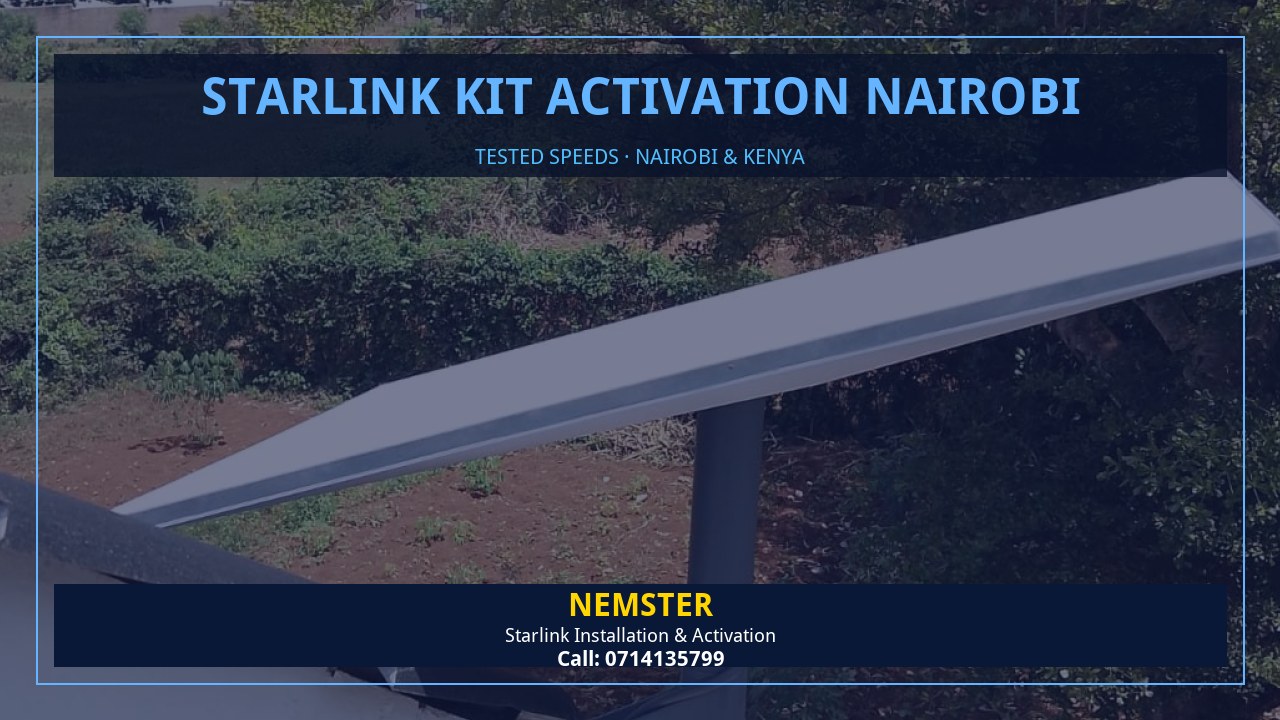 Starlink Kit Activation Nairobi | Tested Wifi | Nemster Starlink internet tested with WiFi speed checks in every room - Starlink Kit Activation Nairobi by Nemster