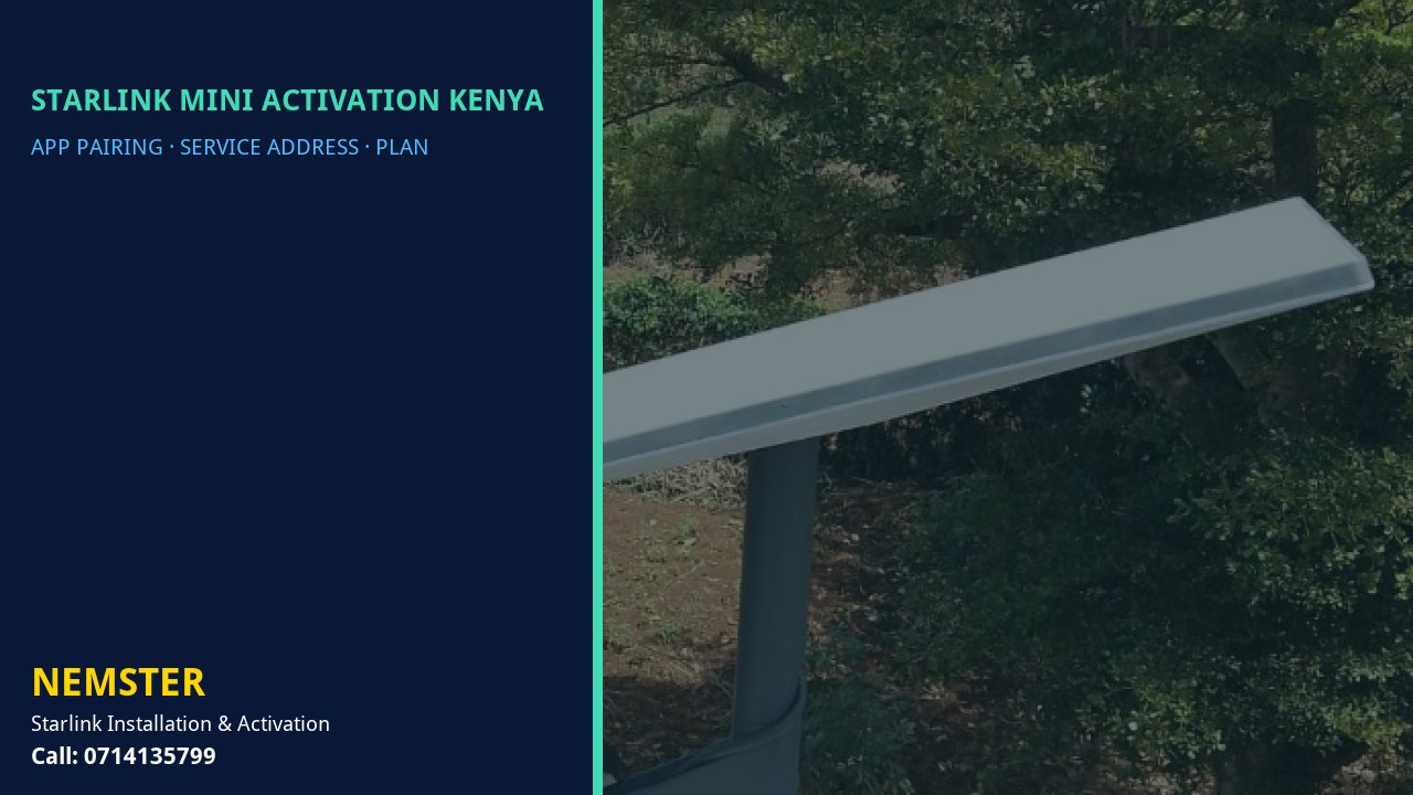 Starlink Mini Activation Kenya | App Activation | Nemster Starlink kit paired and activated in the Starlink app - Starlink Mini Activation Kenya by Nemster