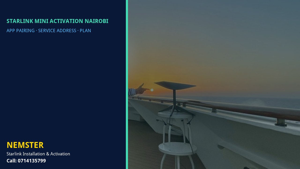 Starlink kit paired and activated in the Starlink app - Starlink Mini Activation Nairobi by Nemster