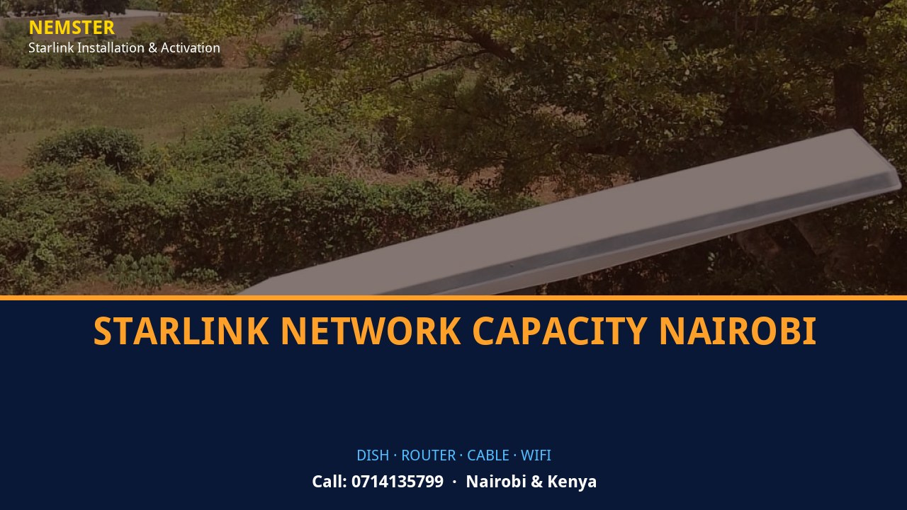 Starlink dish, router and weather-sealed cable routing - Starlink Network Capacity Nairobi by Nemster